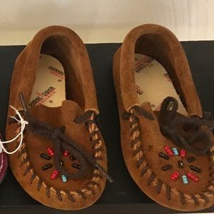 Vintage children’s suede moccasins